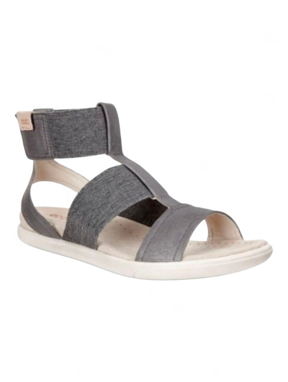 ECCO Women's Damara Gladiator Dark Shadow Grey Strappy Leather Sandals 37